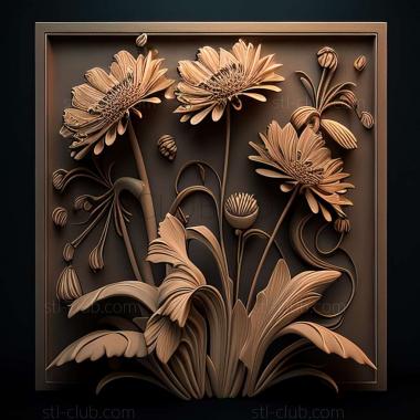 3D model flowers (STL)